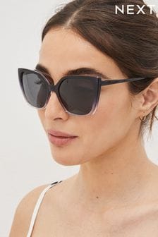 Blue Polarized Ombre Cateye Sunglasses (C33638) | $22