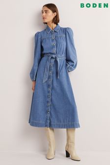 Boden Blue Denim Midi Shirt Dress (C33889) | 161 €