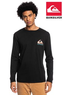 Quiksilver Mens Omni Logo Long Sleeve Black T-Shirt (C33952) | €44