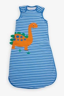 JoJo Maman Bébé Blue Dino Appliqué 2.5 Tog Baby Sleeping Bag (C34141) | AED177