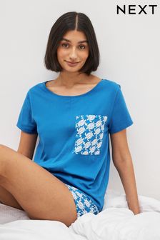 藍色烏龜 - Cotton Pyjamas Short Set (C34627) | HK$124