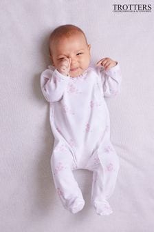 Trotters London Little Pink Lapinou Bunny Sleepsuit (C34760) | €58