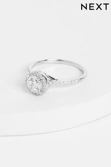 Sterlingsilber - Solitaire Halo Ring (C34779) | 26 €