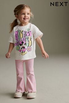 Bright Pink 100% Cotton Disney Minnie Mouse T-Shirt and Flare Leggings Set (3mths-7yrs) (C34857) | $26 - $31