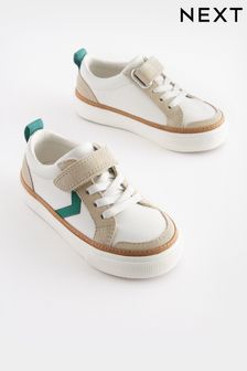 White/Green Touch Fastening Chevron Shoes (C35401) | $53 - $62