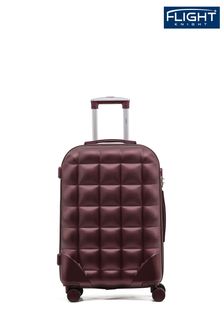 Burgundy - Flight Knight Medium Hardcase Lightweight Check In Suitcase With 4 Wheels (C35422) | kr1 100