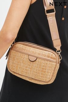 Neutral Raffia Camera Bag (C35441) | €16