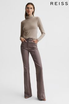 Reiss Taupe Phoebe Second Skin Roll Neck Top (C35515) | 60 €