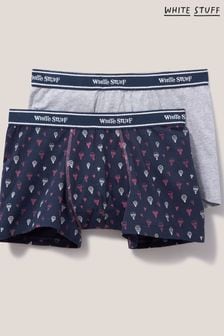 White Stuff Blue Plain And Print Boxers Two Pack (C35626) | 31 €