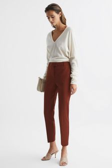 Reiss Red Joanne Petite Slim Fit Tailored Trousers (C35645) | €140