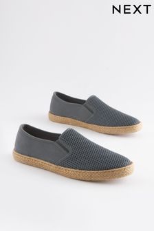 Grey Mesh Espadrille Shoes (C35708) | $45