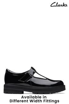 Clarks Black Multi Fit Patent Prague Brill Shoes (C35727) | €80 - €83