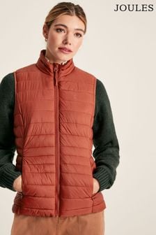 Joules Bramley Red Showerproof Packable Padded Gilet (C35985) | €66