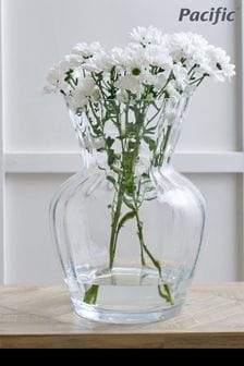 Pacific Clear Glass Tara Optic Large Vase (C36053) | €81