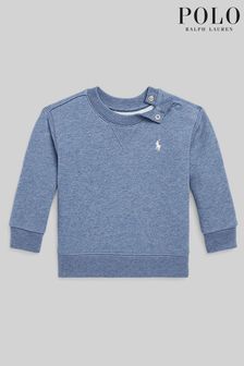 Niebieski - Niemowlęca bluza Polo Ralph Lauren z logo (C36271) | 391 zł