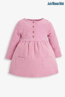 JoJo Maman Bébé Pink Spot Sweat Dress (C36715) | €30