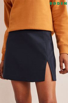 Boden Blue Side Split Jersey Mini Skirt (C36777) | €37