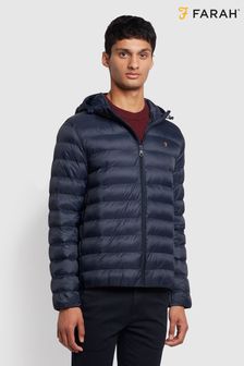 Farah Blue Strickland Wadded Coat (C36853) | $198