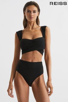 Reiss Black Cristina Wrap Design Bikini Top (C36918) | 135 €