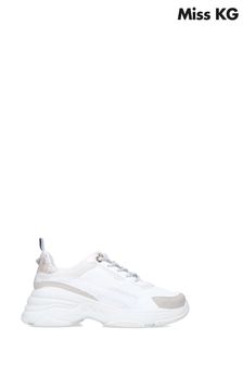 MISS KG Kennedy White Lace Up Trainers (C36963) | $163