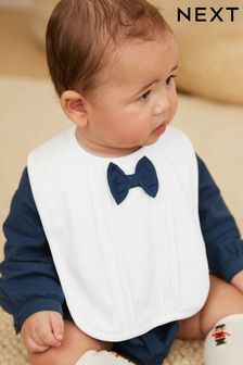 White 2 Pack Baby Occasion Bibs (C37020) | 255 UAH