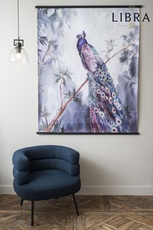 Libra Blue Peacock Wall Hanging Art