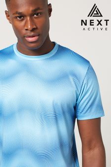 Blau, Welle - Training Bedrucktes T-Shirt (C37282) | 14 €