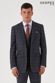 Skopes Doyle Grey Tweed Tailored Fit Wool Blend Suit Jacket (C37318) | $222