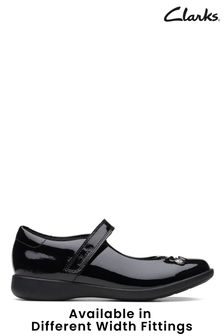 Clarks Black Multi Fit Pat Etch Mist Shoes (C37384) | €24