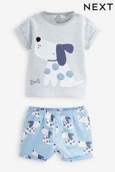 Blue Dog Baby T-Shirt And Shorts 2 Piece Set (C37435) | €12 - €14
