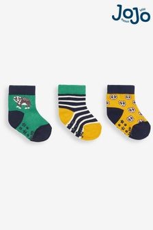 JoJo Maman Bébé Navy Boys' 3-Pack Badger Socks (C37605) | $16