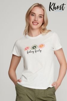Кремовая футболка с надписью Feeling Fruity от Khost Clothing (C37620) | €10