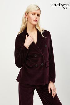 Пурпурный бархат двубортный пиджак Ottod'ame (C37682) | €162