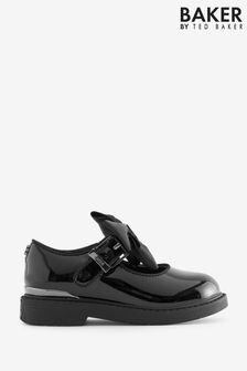 Baker by Ted Baker Girls Back to School Mary Jane Black Shoes with Bow (C37847) | $75 - $79