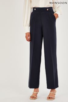 Monsoon Blue Madison Military Trousers (C37990) | €34