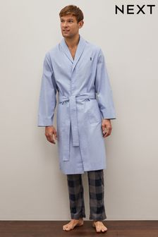 Blue Lightweight Pure Cotton Dressing Gown (C37992) | TRY 694