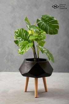 Fifty Five South Black Darnell Planter (C38083) | SGD 186