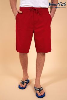 Weird Fish Red Murrisk Organic Cotton Casual Shorts (C38143) | €41