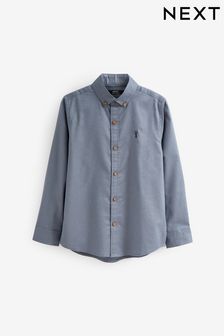 Airforce Blue Long Sleeve Oxford Shirt (3-16yrs) (C38225) | $15 - $22