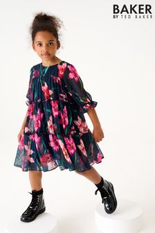 Baker by Ted Baker Navy Floral Tiered Dress (C38414) | 18,490 Ft - 20,920 Ft