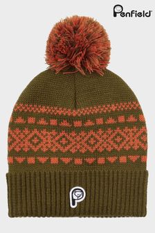Penfield Green Fairton Fairisle Pattern Bobble Hat (C38465) | 34 €