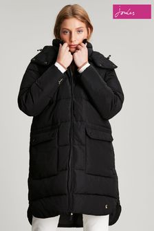 Joules Whitwell Mid-Length Black Puffer Jacket (C38494) | ￥27,570