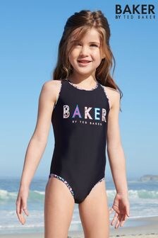 Baker by Ted Baker Black Logo Swimsuit (C38540) | $41 - $48