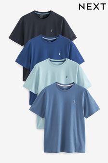 Синий - Стандартный крой - Набор из 4 футболок (C38648) | €37