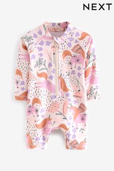 Pale Pink Unicorn Baby Sunsafe Swimsuit (0mths-3yrs) (C38690) | €21 - €23