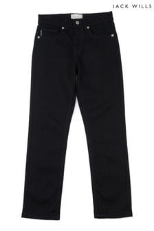 Jack Wills Straight Leg Black Denim Jeans (C38743) | Kč1,390 - Kč1,905