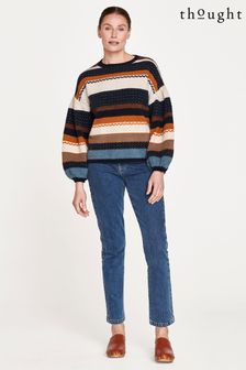 Thought Blue Derry Wool Stripe Sweater (C38811) | 121 €