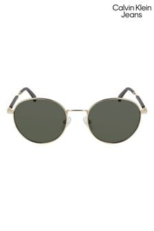 ذهبي - نظارة شمسية ذهبي من Calvin Klein Jeans (C38938) | 440 ر.ق