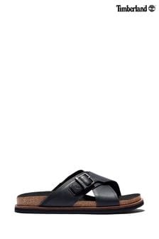 Timberland Amalfi Black Vibes Cross Slide Sandals (C38943) | $140