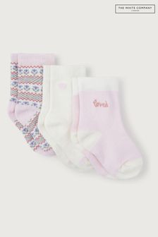 The White Company Pink Loved  Socks 3 Pack (C39347) | 6 €